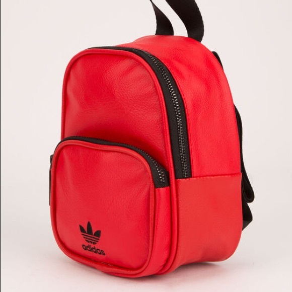 Adidas originals PU leather mini red backpack